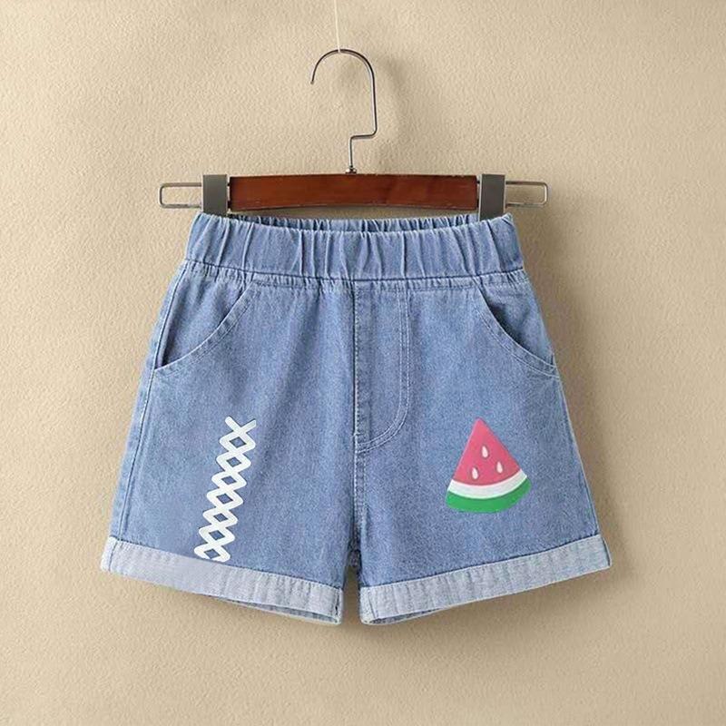 Summer Kids Short Denim Shorts for Girls Fashion Girl Short Princess Jeans Children Pants Girls Shorts Flower Girls Clothing