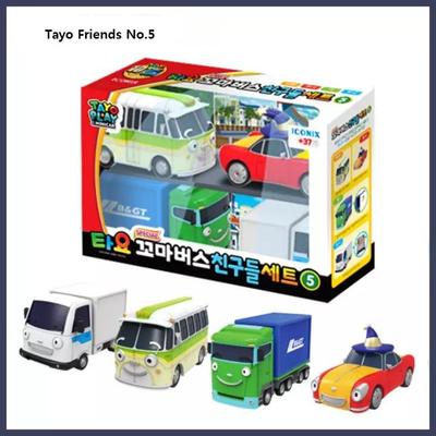 Tayo Origin Design from Korea - The Little Bus Tayo Friends Set 5 - 4 Pcs (Buba, Rucy, Big,Toni)