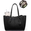 LOVEVOOK Laptop Tote Bag for Women 15.6 In Work Bags with Triple Compartments Large Faux Leather Computer Office Briefcase