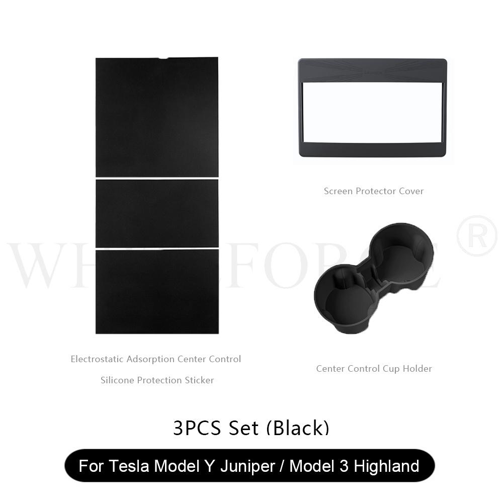 For Tesla Model Y Juniper Central Control Panel Electrostatic Adsorption Sticker Model 3 Highland Console Protect Silicone Cover