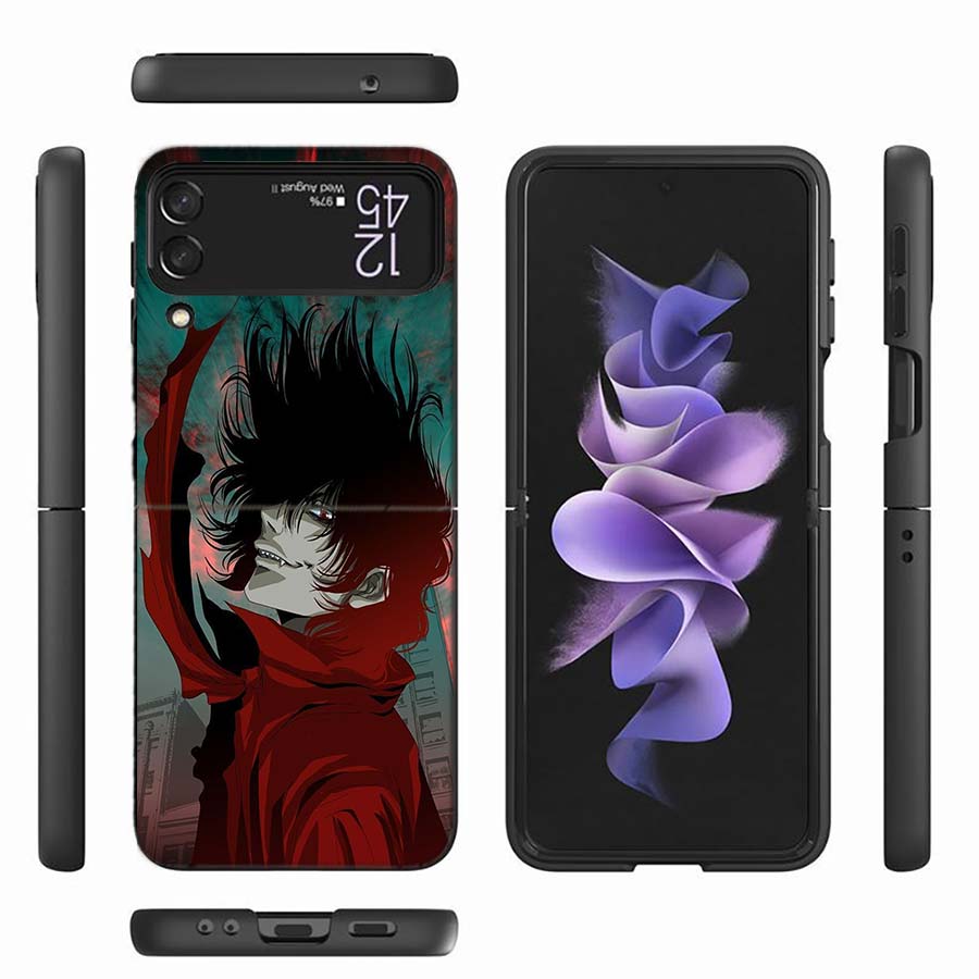 Alucard Helsing Phone Case For Samsung Z Flip 6 7 5G Z Flip 5 Galaxy Z Flip 3 4 5G ZFlip Shockproof Hard Cover TPU PC Coque Capa