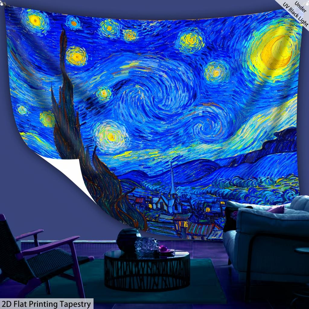 VIKAMA Abstract Starry Sky Tapestry Artistic Home Decor Tapestry Suitable for Living Rooms and Bedrooms Home Furnishings