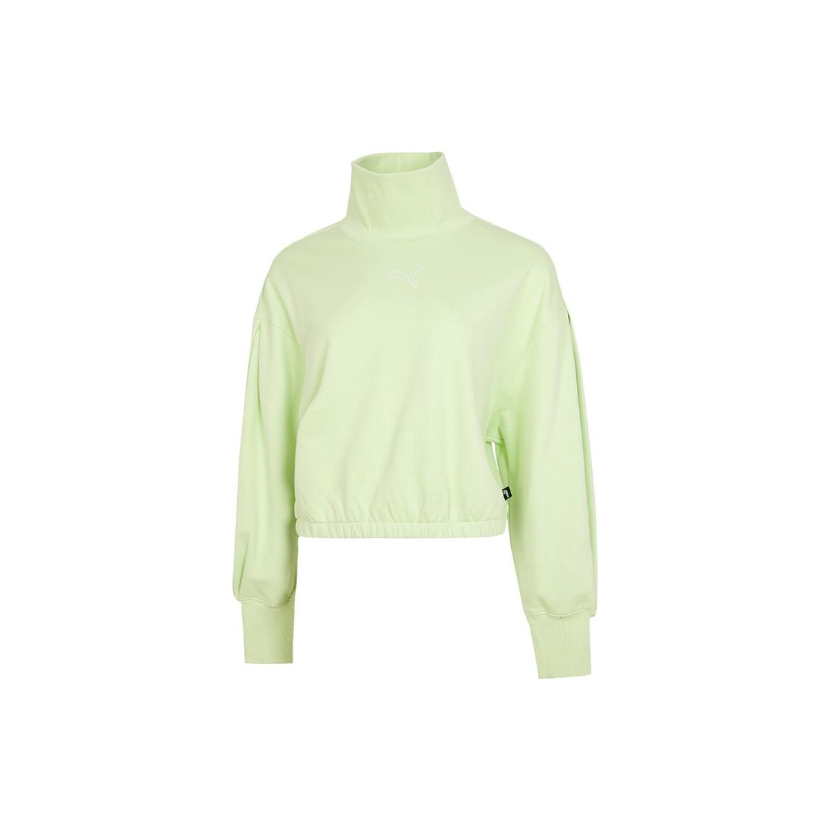 

Puma Однотонный пуловер с высоким воротником, с длинным рукавом, женский свитшот, лимонно-зеленый 535186-36 S
