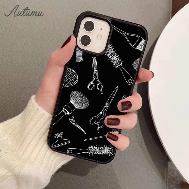 Friseursalon Haarstylist Werkzeuge Handyhülle für iPhone 17 Air 15 16 16e 11 12 13 14 Pro Max Plus Hülle coque Fundas Schale