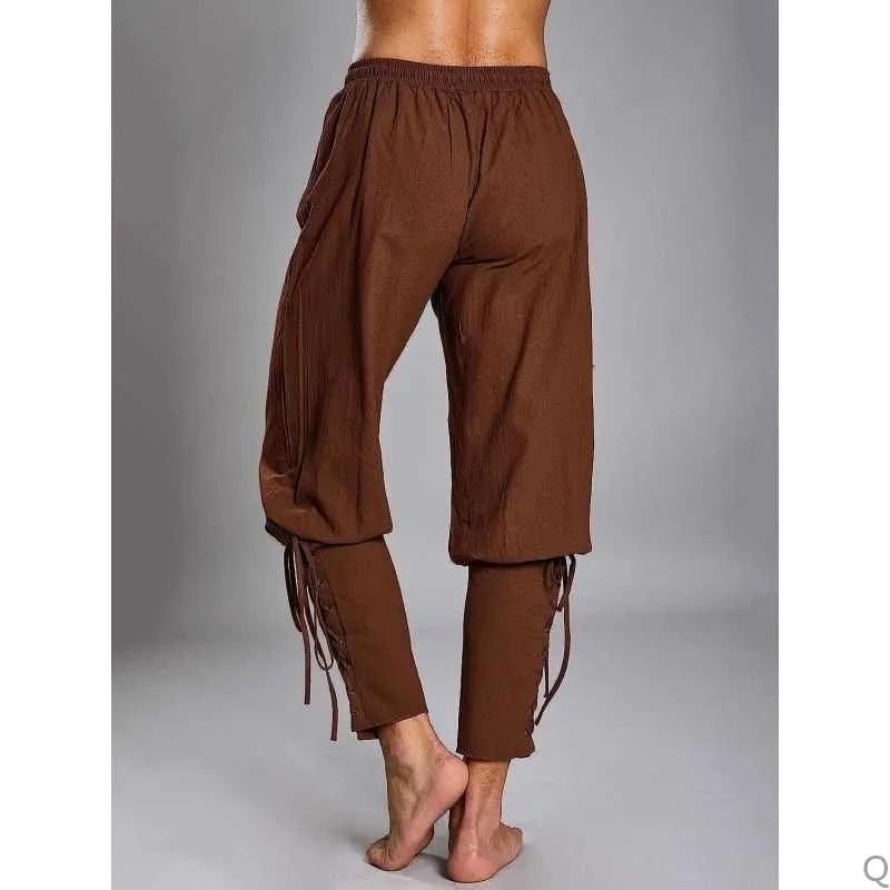 Men's Black Loose-Fit Harem Pants with Fitted Ankle Cuffs and Adjustable Drawstring - Athletic Martial Arts Yoga Trousers