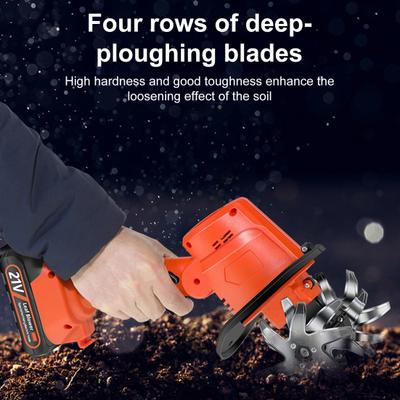 Mini Zappatrice Coltivatore a Batteria Lame Affilate Alta Velocità Design Ergonomico Portatile Elettrico da Giardino