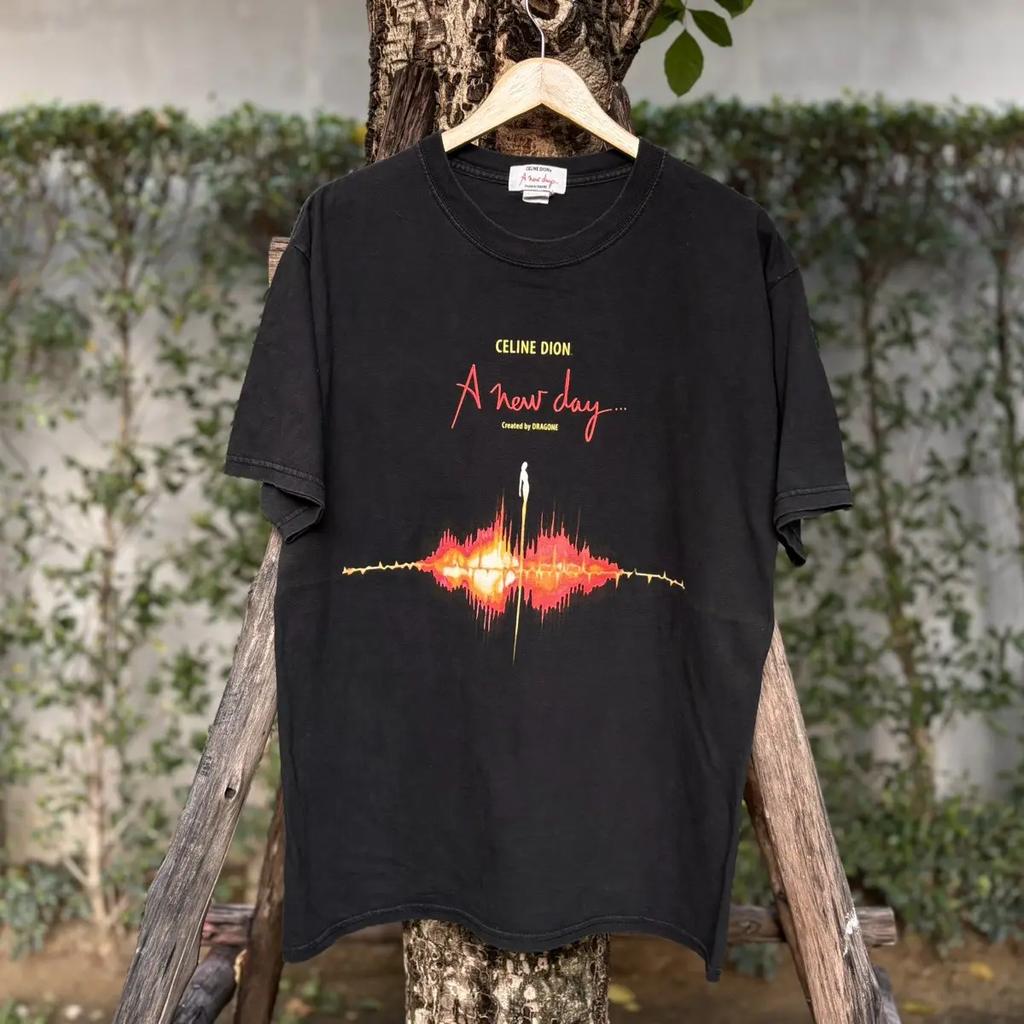 Celine Dion Metal Funny Large Printed Polyester Men's T-Shirt Short Sleeve T-Shirts Titanic Movie Hipster Tops