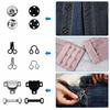 100Pcs Sewing Hooks and Eyes Set Sew-on SnapButtons DIY Clothing Button Sewing Closures SnapsKit for Clothes Bags Sewing Craft