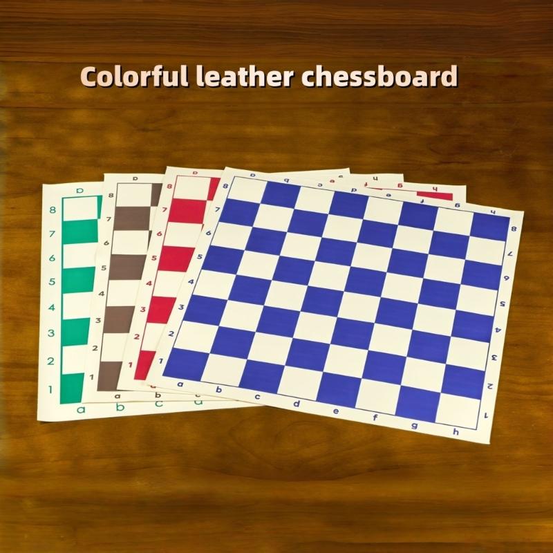 Scacchiera da Torneo in PU Leggera Portatile Arrotolabile Scacchiera Morbida Antiscivolo Tappetino per Scacchi da Viaggio Universale