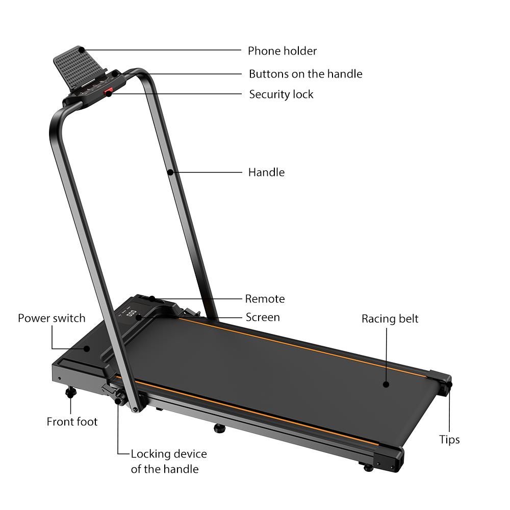 ALNSOOR FT51 Indoor Sports 2-in-1 Treadmill 120KG Load  1-10KM/H Speed Range Fitness Equipment For Adult