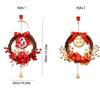 Traditional Chinese New Year Wreath Exquisite Hanging Wreath  Farmhouse Style
