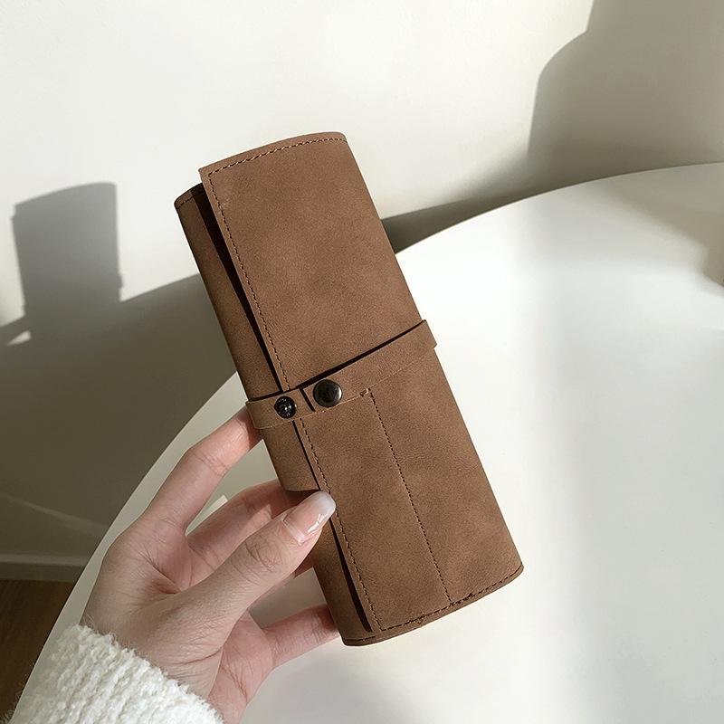 Frostet PU-skinn Rulle-opp stroppeorganisator for iWatch