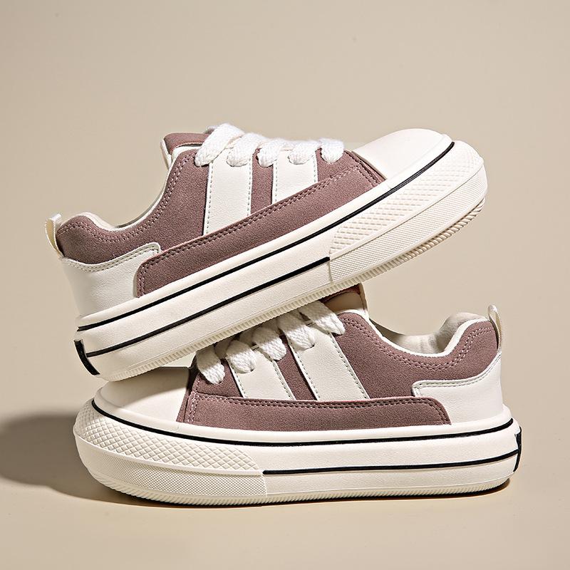 

Новые маленькие белые туфли для студентов, универсальные парусиновые туфли, модные повседневные туфли на платформе с большой головой 40 розовый