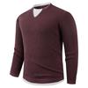 Maglione Trendy a Due Pezzi da Uomo 2025 - Vestibilità Larga Base Moda