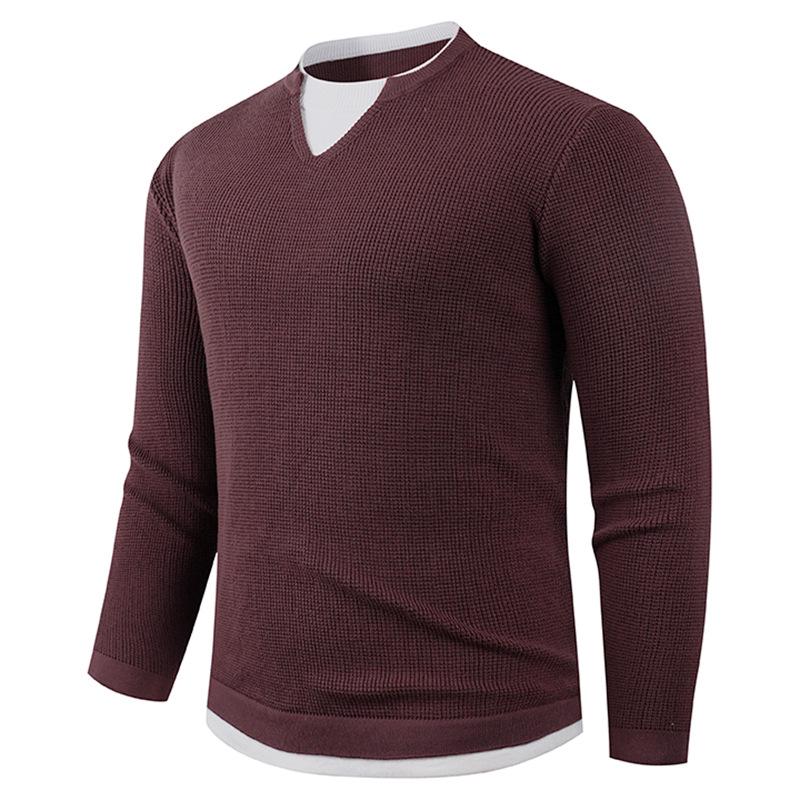 Maglione Trendy a Due Pezzi da Uomo 2025 - Vestibilità Larga Base Moda