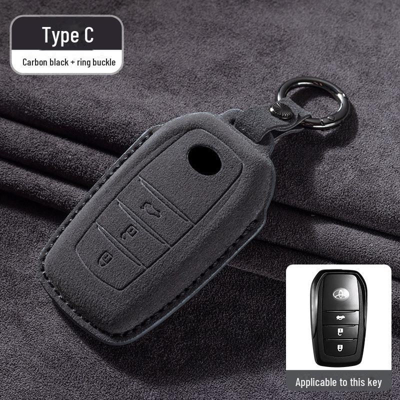 

Чехол для ключа Toyota Suede для Camry, Corolla, RAV4, Highlander и других. С дизайном «Азиатский дракон». 1 piece