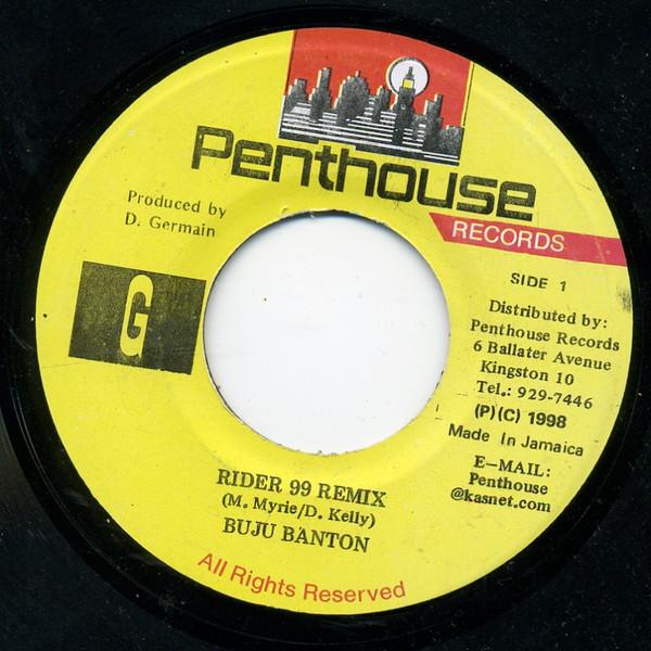 7inch Record BUJU BANTON - Rider 99 Remix NONE Penthouse Recor 1998 Jamaica Reggae, Ska & Dub Used