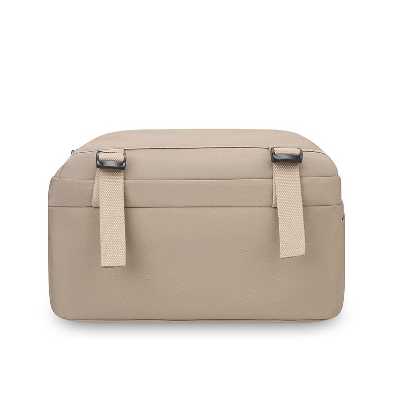 Solid Color Backpack Lightweight Nylon Bag Unisex Travel Backpack Student Schoolbag