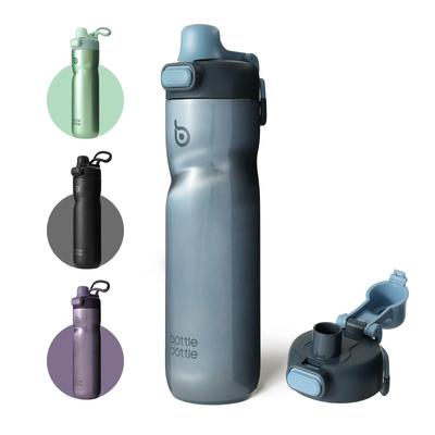 BOTTLE BOTTLE 700ml Stainless Steel Water Insulated with Double Walls and Vacuum Ideal for Outdoor and Direct Large Wide Easy To Blue Bottle,