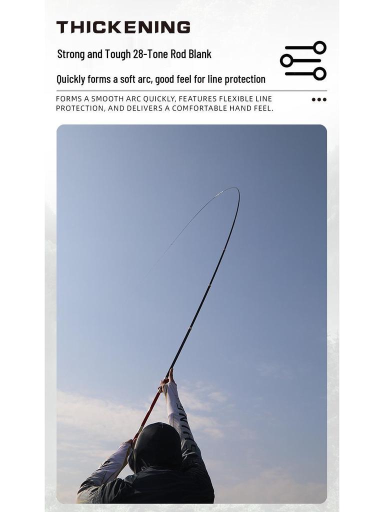 In Stock: Free Shipping - Ultra-Light 28 Tones Carbon Fiber Fishing Rod with Four-Position Adjustment