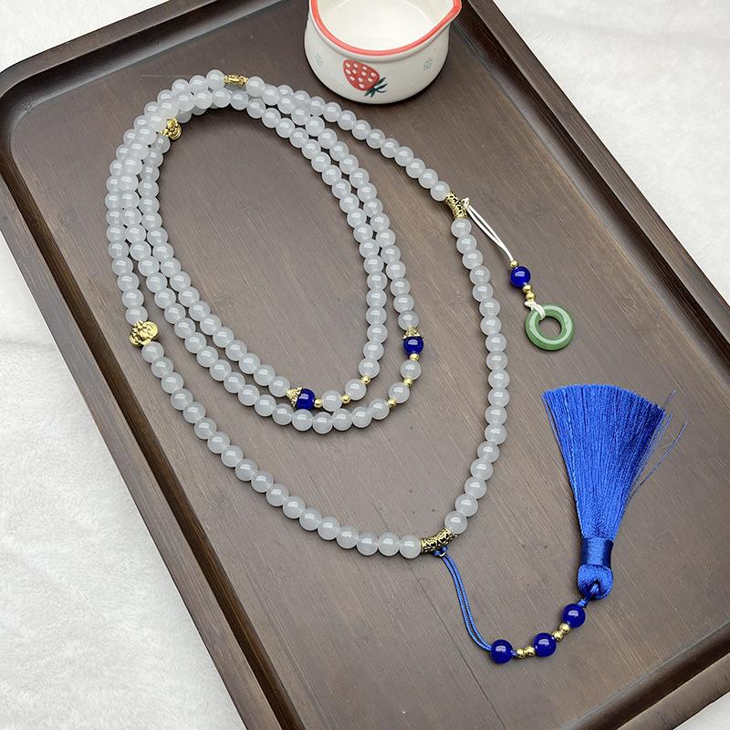 

Fashion Ruyi Tassel Sweater Long Chain Necklaces Ethnic Style Women Jewelry Accessries A8