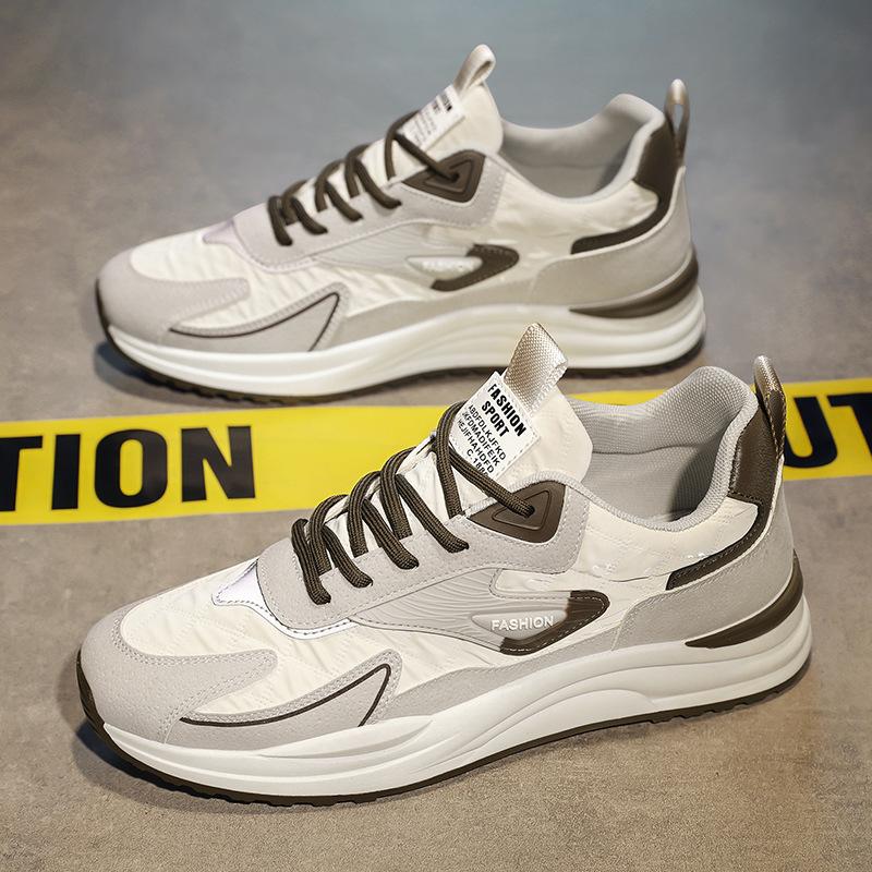 Four Seasons New Fashion Casual Shoes Color Matching Outdoor Sports Dad Shoes Lace-up Men's Student Shoes