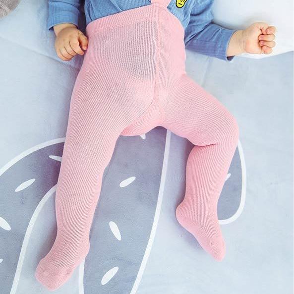 Spring and Autumn Baby Overalls, Baby Pantyhose, High Waist, Umbilical Protection, Breathable Bottoming Socks, Solid Color Children's Tights