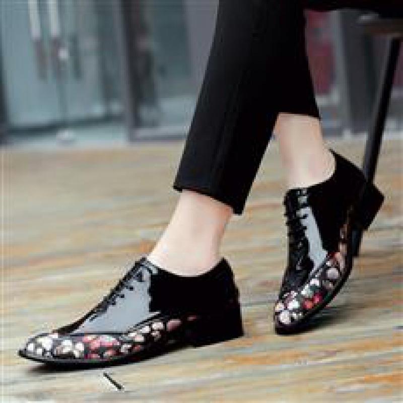 

New small leather shoes men s high heel pointed leather shoes heightened 6cm hairstylist casual trendy leathershoes 38 чёрный