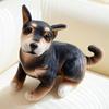 25/30cm Simulation Dog Plush Toy Creative Realistic Animal Puppy Dolls Squatting Shiba Inu Rottweiler Stuffed Soft Birthday Gift