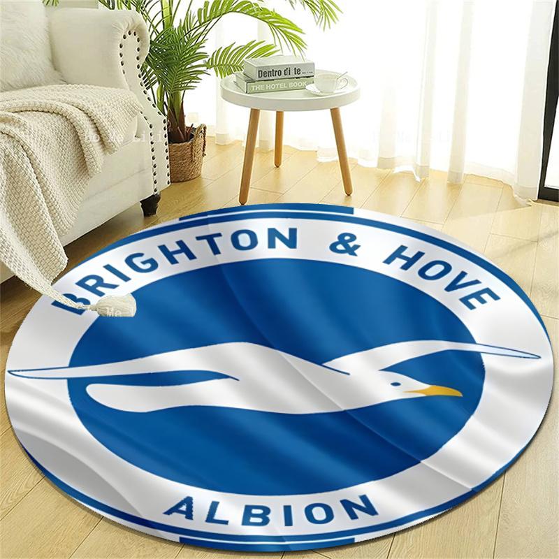 Personalized Brighton & Hove Albion F.C. Round Chair Office Rug - Perfect for Mat, Office Chair & More - Ideal Gift for Birthdays and Holidays
