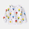Cartoon-Printed Crew-Neck Sweatshirt for Children Long-Sleeved Letter Print Korean-Style Sweatshirt Casual Comfortable Cotton Terry Top