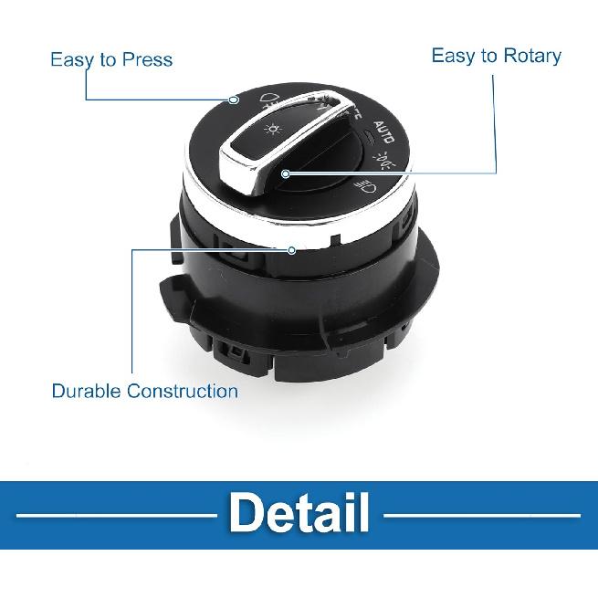 Headlight Switch No.97061353309DML Fog Light Control Switch for Porsche 718 Boxster 2023 Plastic Black