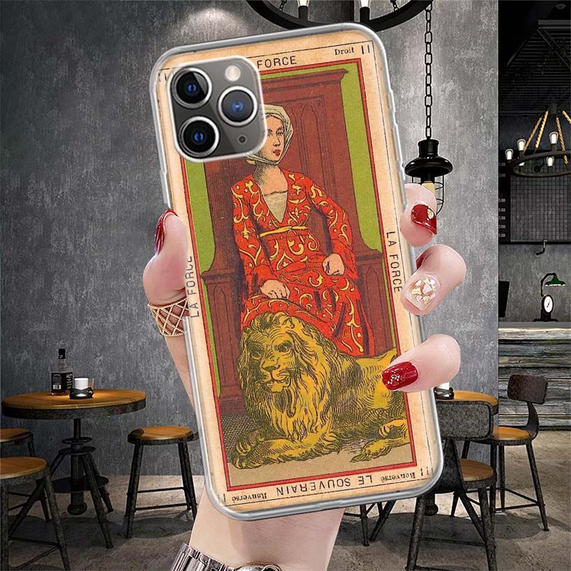 Tarotkarten Reading Kunst Weiche Handyhülle Für IPhone 11 17 Air 16E 16 Pro Max 15 + 14 Plus 13 Mini 12 Apple 7 SE 8 Fundas Coque 11