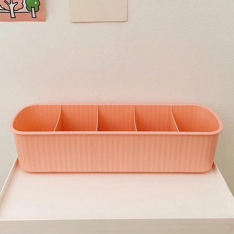 

Plastic Desktop Storage Organizer Box Durable Basket for Cosmetics and Tableware Suitable for Kids Study Room Desk