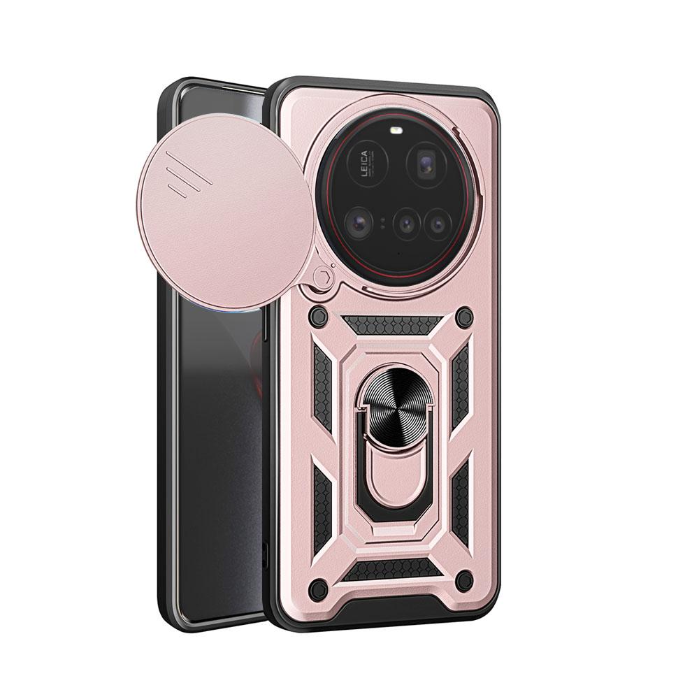 Slide Camera Cover For Xiaomi 15 Ultra 14T Finger Ring Magnetic Stand Phone Case For Xiaomi 14 Ultra 15 14T Pro Shockproof Cases