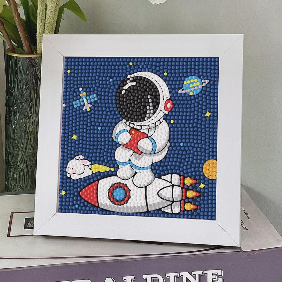 Framed 2023 Astronaut Diamond Painting Kit: Children's DIY Crystal Stickers