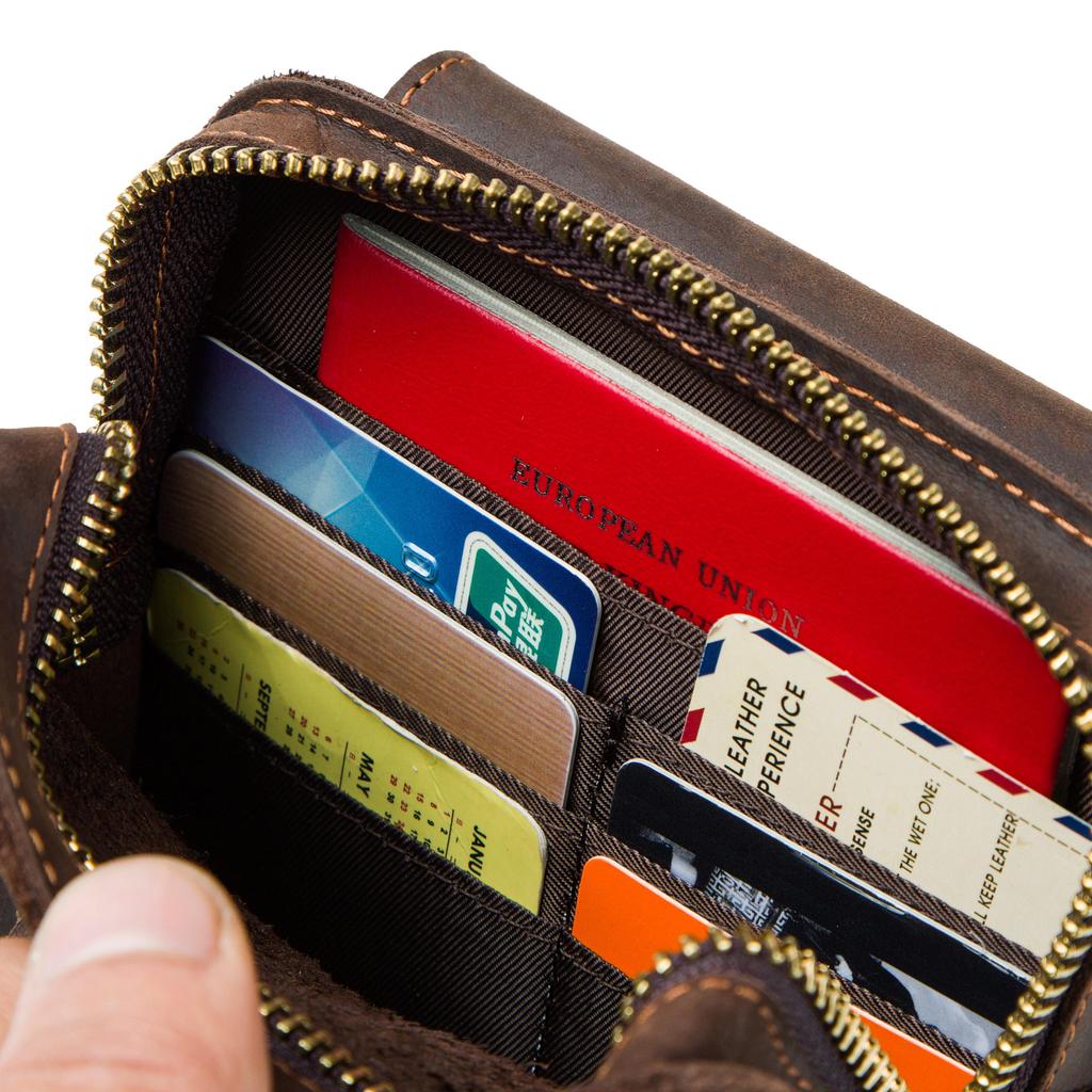 Marsupio da uomo in vera pelle CONTACT'S, Borsa piccola, Portacarte, da uomo, Alta qualità, Borsa a tracolla, Borsa per telefono