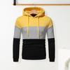 Herren Herbst Winter Kapuzenpullover Colorblock Kordelzug Lange Ärmel Große Tasche Mit Kapuze Retro Dünn Locker Schule Alltagskleidung Lässig Sport Top