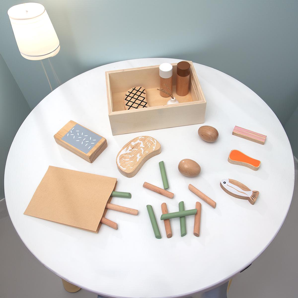 

Children s Wooden Playhouse Western Food Role-Play Set