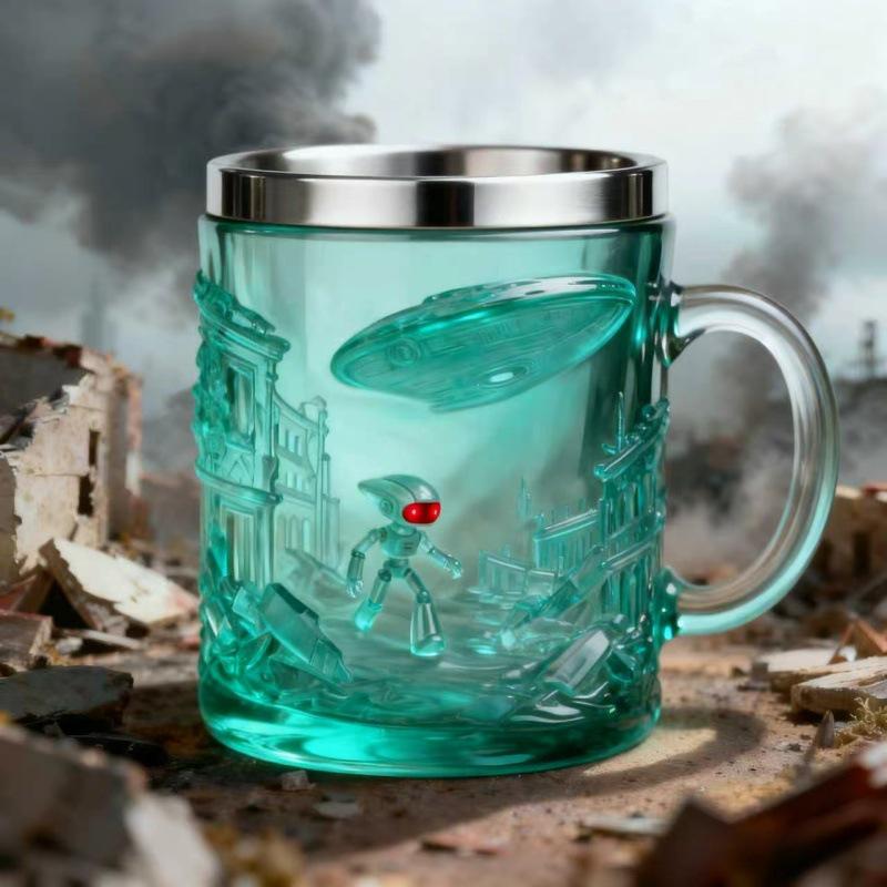 Creative Hand-Painted Book Mug - Unique Painted Book Coffee Cup