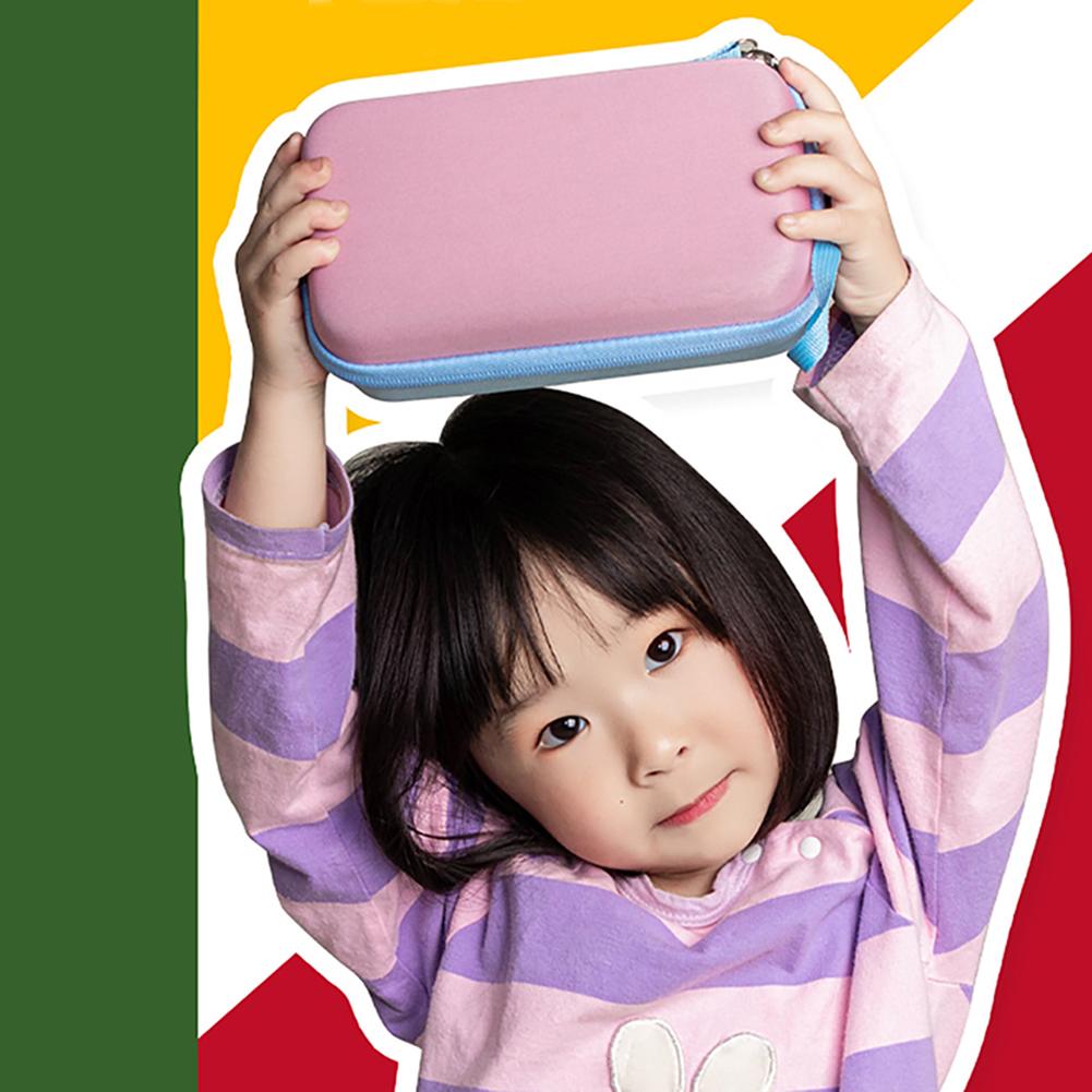Kids Camera Case EVA Instant Print Camera Carrying Case Shockproof Portable Storage Bag with Mesh Pocket for Camera Accessories