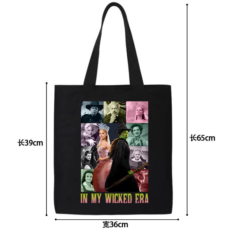 Foreign Trade Wicked Magic Wicked Witch Printed Campus Versatile Large Capacity Handbag Trendy Casual Canvas Bag no specifications