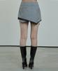 Etosome Stripe Lace Short Skirt (Gray)