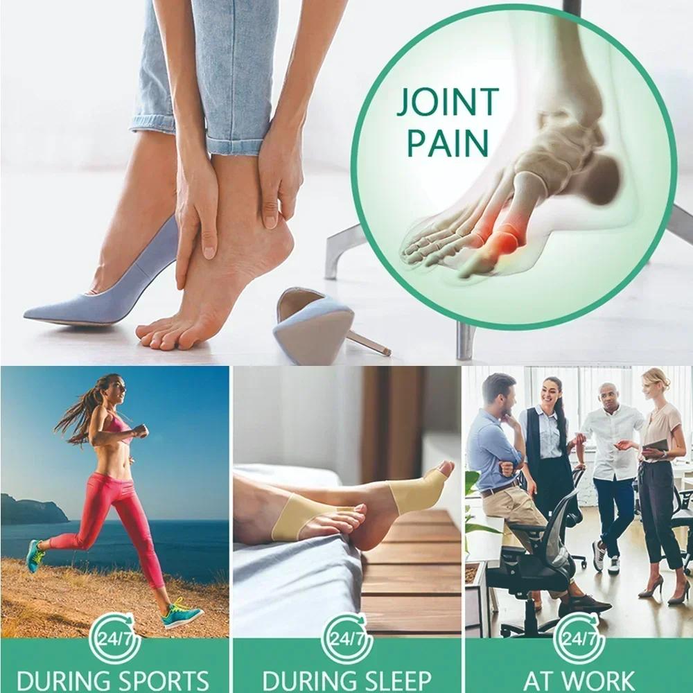 Foot Care Toe Separator Hallux Valgus Bunion Corrector Orthotics Feet Bone Thumb Adjuster Correction Pedicure Sock Straightener