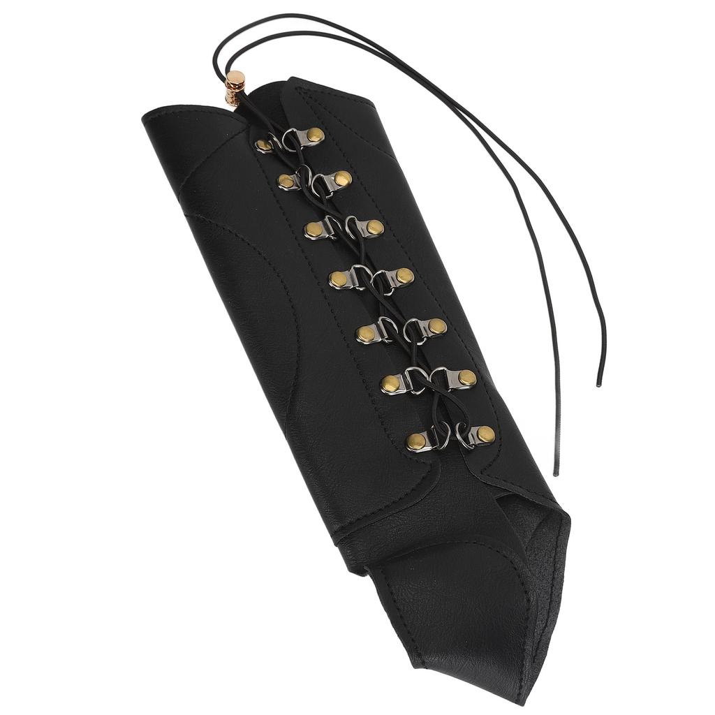 Archery Arm Guard PU Leather Soft Antiwear Adjustable Easy To Wear Archery Forearm Protector for Protection Practice