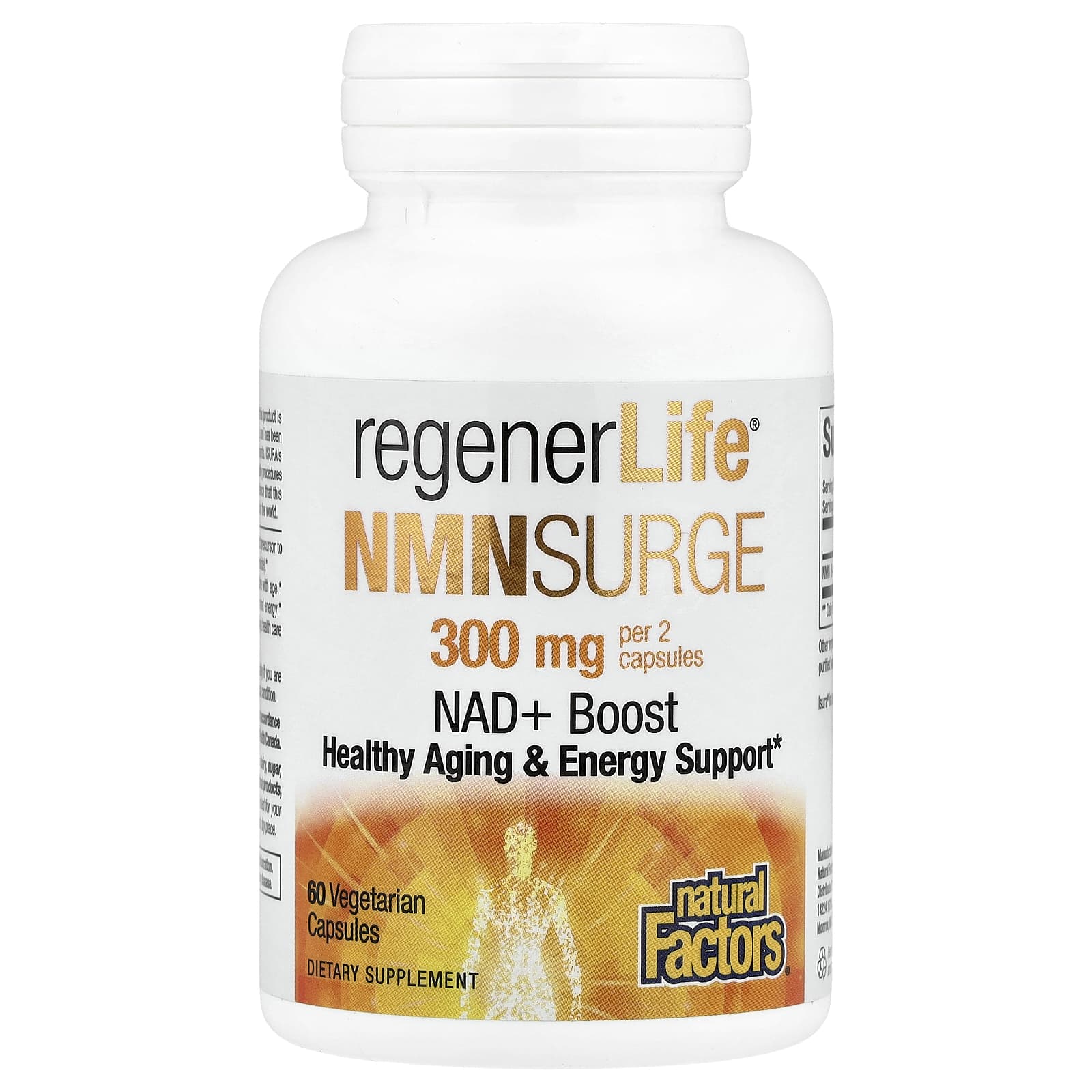 

Regenerlife®, Nmn Serge, 60 Veggie Caps (150Mg per Capsule)