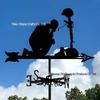 Weather Vane Ornament: Outdoor Wrought Iron Spray-Painted Roof Decoration Metal Craft