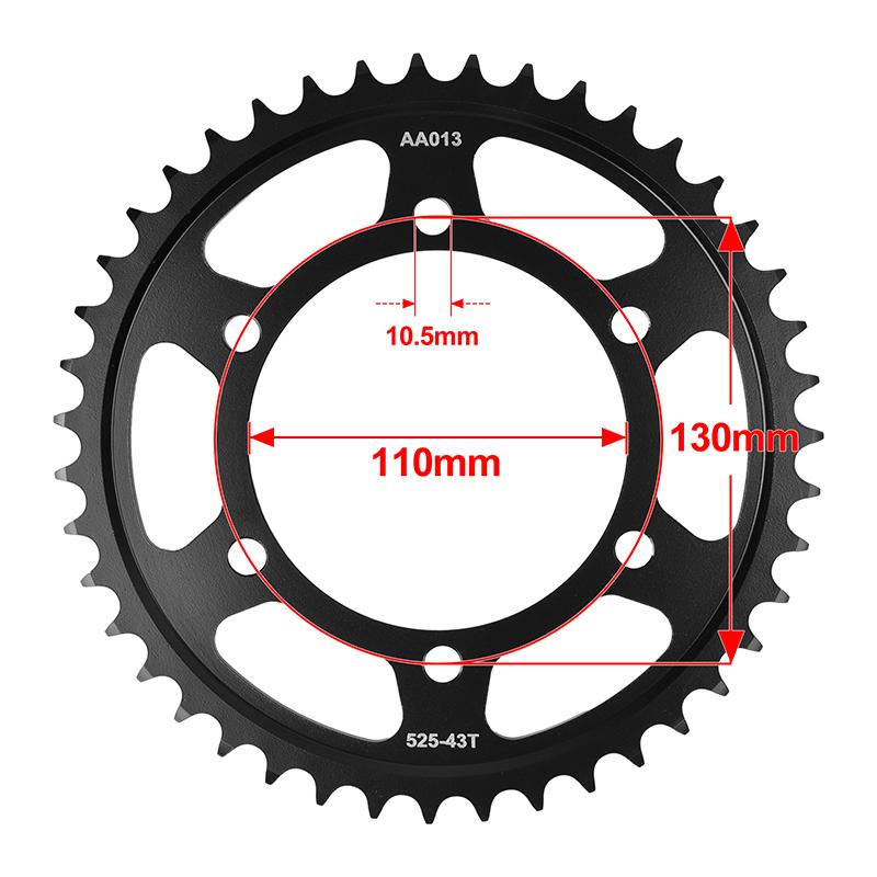 525 42T 43T 44T 45T 46T Rear Sprocket Gear Wheel Cam For Suzuki Road GSX-R600 GSXR 750 GSXR1000 2011-