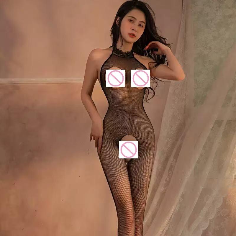 Hot Sexy Bodystocking Open Crotch Fetish Porno Sexi Women Crochless Teddy Lingerie Bodysuit Sexy Erotic Underwear Baby Doll Sex