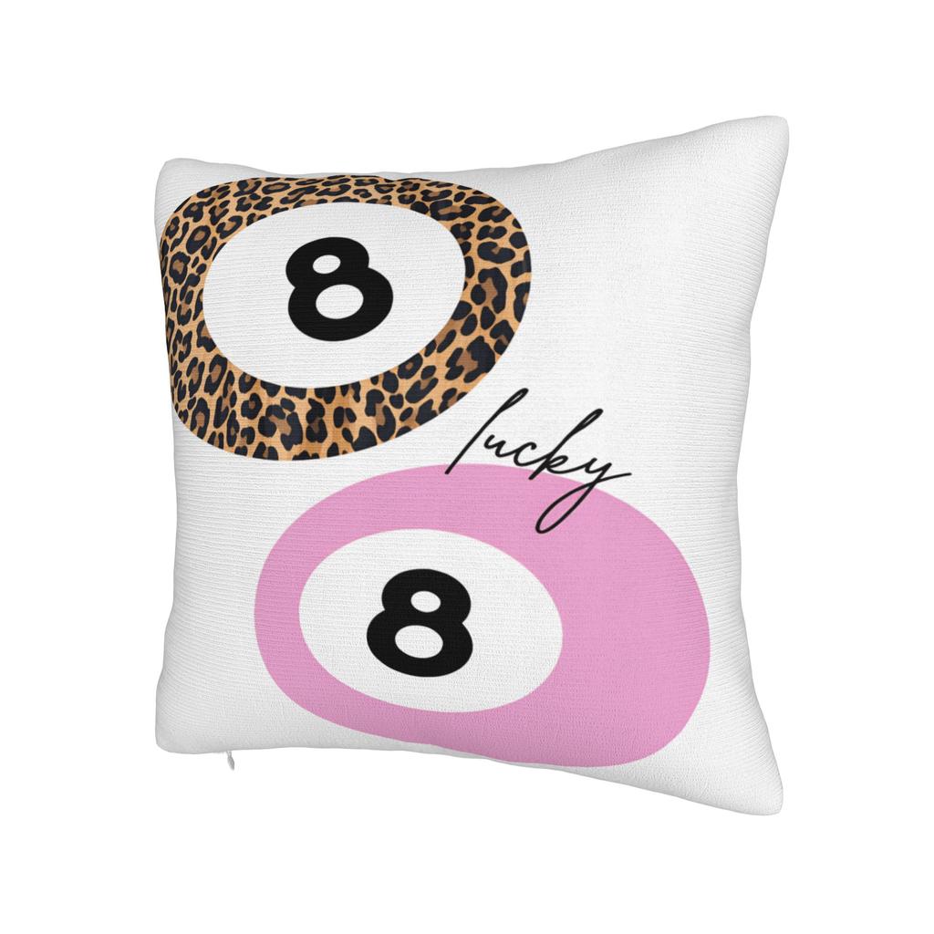 Leopard & Card Print Pillow Case  Comfy Pillow Cover Kawaii Pillowcases For Sofa Couch Bed Living Room